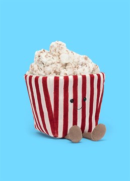 <ul>    <li>Feelin&rsquo; sweet or salty?</li>    <li>Amuseable Popcorn by Jellycat is the perfect gift for any movie buff or popcorn lover and will bring a jumbo serving of joy into your life.</li>    <li>A jolly, red and white striped carton, full to the brim with fluffy, two-tone popcorn and signature brown, cordy boots, this cool little character will turn your bedroom Netflix binge into a full-on cinema experience!</li>    <li>Dimensions: 18cm high, 13cm wide</li></ul>